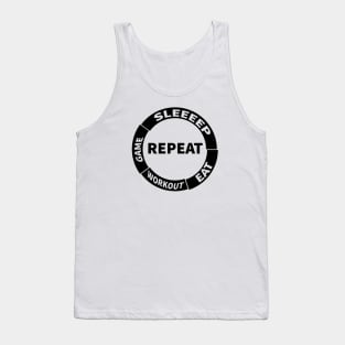 Sleep Eat Workout Game Repeat Tank Top